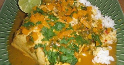 Mahi Mahi with Coconut Curry Sauce Mahi Mahi Recipes Baked, Cooking Mahi Mahi, Mahi Mahi Recipes, Maui Food, Coconut Curry Recipes, Coconut Curry Sauce, Good Recipe, Calendar Of Events, Curry Dishes