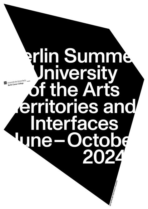 “Berlin Summer University of the Arts”, 2023, by Béla Machemer for Klasse Hickmann - typo/graphic posters Berlin Design Graphic, Animated Poster, Berlin Summer, Berlin Design, Graphic Posters, Dynamic Design, Graphic Design Poster, The Arts, Graphic Poster