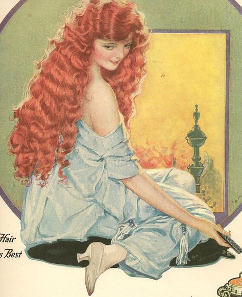 All sizes | long wavy red hair | Flickr - Photo Sharing! Coconut Oil Shampoo, Redhead Woman, Art Altéré, Beauty Ads, Ginger Girls, Pre Raphaelite, 1920s Art, Images Vintage, Vintage Things