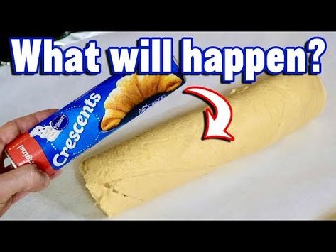 (92) What if.. You bake Pillsbury Crescent Rolls WITHOUT unrolling? - YouTube Pilsbury Crescent Rolls, Crescent Roll Bread, Pillsbury Croissant, Crescent Roll Pastry, Pillsbury Crescent Recipes, Crescent Roll Bake, Pillsbury Crescent Roll Recipes, Crossant Recipes, Pillsbury Crescent Rolls