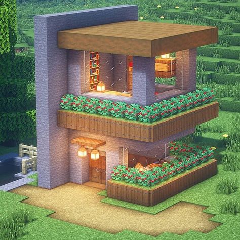 30 Minecraft Building Ideas You're Going to Love - Mom's Got the Stuff Chalet Minecraft, Minecraft Small House, Minecraft Starter House, Construction Minecraft, Minecraft Building Ideas, Modern Minecraft Houses, Rumah Minecraft Sederhana, Minecraft House Plans, Potpourri Christmas