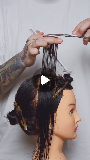 90 Degree Haircut Medium, Joan Jett Haircut Layered Hair, Medium Length Hair With Layers Tutorial, How To Put Layers In Your Own Hair, Over Directed Layers Hair, Wispy Layers Medium Hair, Shag Haircut How To, Haircut Layers With Bangs, How To Shag Haircut