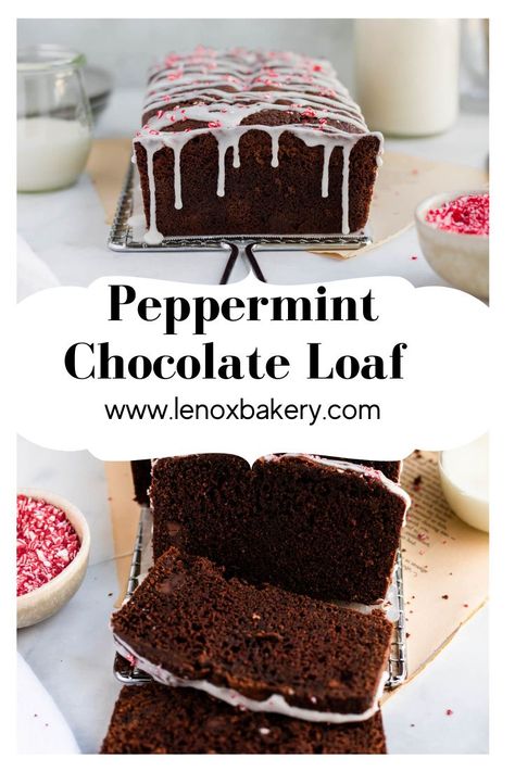 Loaf Cake Recipes Christmas, Molasses Loaf Cake, Christmas Loaf Recipes, Holiday Sweet Breads, Chocolate Peppermint Bread, Peppermint Pound Cake Recipes, Best Loaf Cake Recipes, Christmas Cake Loaf, Christmas Loaf Cakes Gift