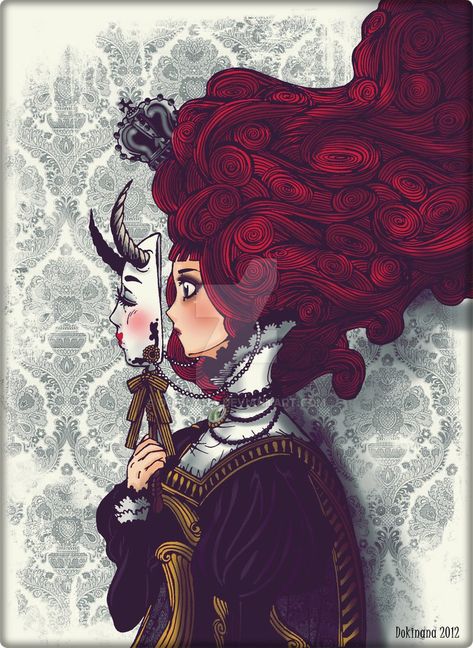 Queen Marie by dokinana Red Queen Art, Alice Drawing, Queen Alice, Steampunk Tendencies, Art Steampunk, Queen Art, White Queen, Fairytale Art, Red Queen