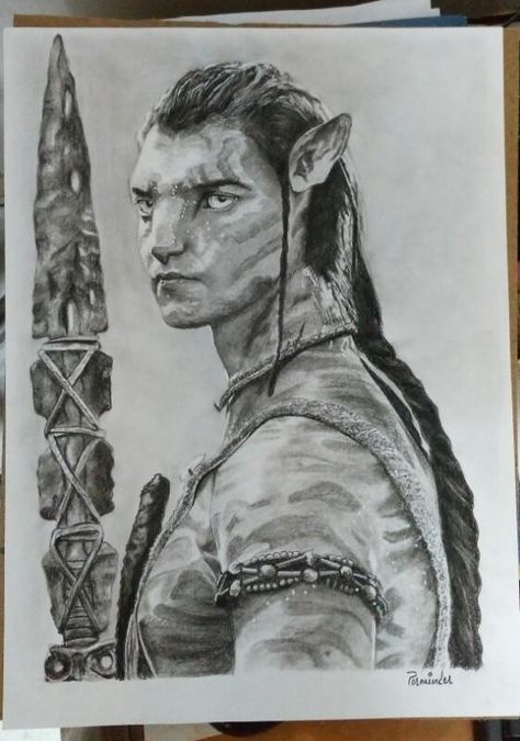 Something for a change! #Avatar #charcoaldrawing #charcoal Avatar Tattoo Pandora, Avatar Drawing Sketches, Avatar Drawings Pandora, Avatar Sketch, Avatar Drawing, Avatar Theme, Avatar Tattoo, Photo To Painting, Hard Drawings