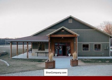 Pull Barn House, Barn House Exterior, Morton Building Homes, Metal Building Designs, Steel Building Homes, Metal Barn Homes, Metal Building Home, Barn Living, Pole Barn House Plans