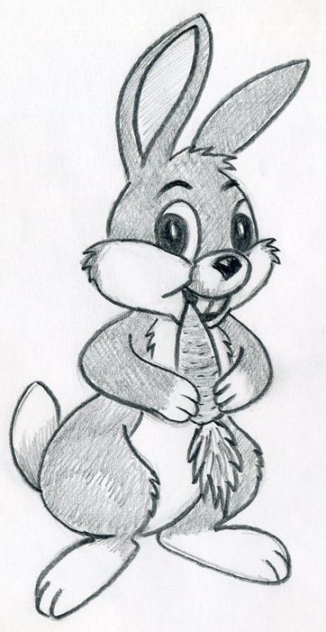 Let’s Draw Cartoon Rabbit. Easy To Follow Tutorial. Easy Pencil Drawings, Cartoon Drawings Sketches, Cartoon Drawings Of People, Cartoon Drawings Disney, Rabbit Drawing, Cartoon Drawings Of Animals, Cartoon Drawing Tutorial, Drawing Hands, Draw Cartoon