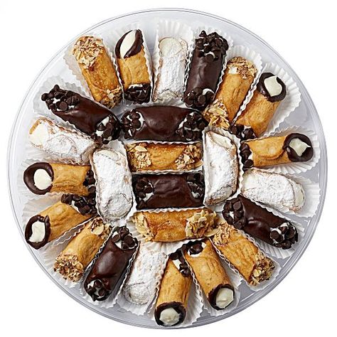 Mini Cannoli Platter Medium 25-Count | Publix Super Markets Mini Cannoli, Dessert Platters, Publix Bakery, Almonds Chocolate, 2000 Calories A Day, Cannoli Filling, Dessert Platter, Chocolate Liquor, Love To Love