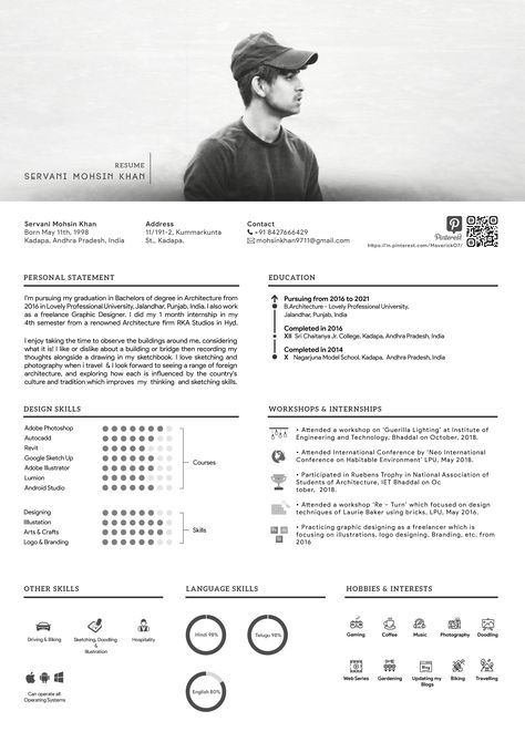 Architectural Cv Design, Artist Cv Design, Ux Resume, Architecture Resume, Cv Profile, Curriculum Vitae Design, Cv Ideas, It Cv, Architectural Portfolio