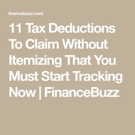 11 Tax Deductions To Claim Without Itemizing That You Must Start Tracking Now | FinanceBuzz Bill Of Sale Printable, Loan Agreement Form, Tax Deductions List, Vehicle Bill Of Sale, Small Business Tax Deductions, Psychiatric Nurse Practitioner, Business Tax Deductions, Psychiatric Nurse, Moving Expenses