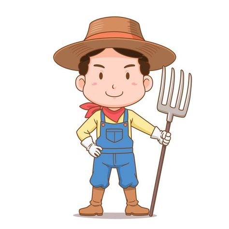 Premium Vector | Cartoon character of farmer holding rake Agriculture Pictures, Premium Vector Cartoon, Smiling People, Female Farmer, Friend Logo, Garden Illustration, Drawing Examples, Vector Icons Illustration, Character Cartoon