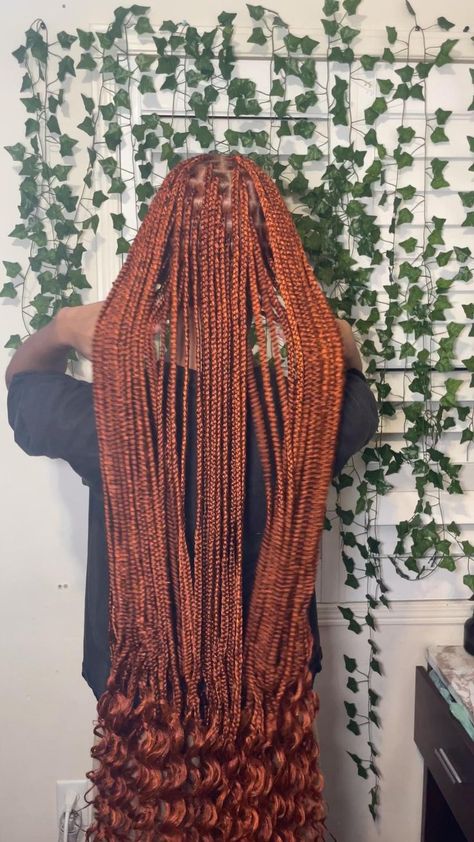 Ginger Knotless Braids, Ginger Knotless, Latest Hair Braids, Ginger Color, Cornrows Braids For Black Women, Short Box Braids Hairstyles, Braided Hairstyles For Black Women Cornrows, Beautiful Black Hair, Big Box Braids Hairstyles