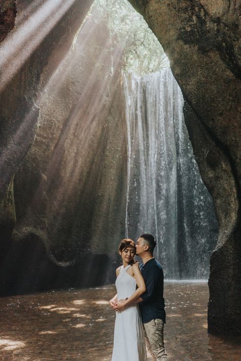 Bali Pre-Wedding Photoshoot At Kintamani And Cepung Waterfall | Hery | OneThreeOneFour Waterfall Outdoor, Bali Prewedding, Prewedding Outdoor, Forest Theme Wedding, Waterfall Wedding, My Favorite Person, Foto Wedding, Wedding Photography Pricing, Pre Wedding Shoot Ideas