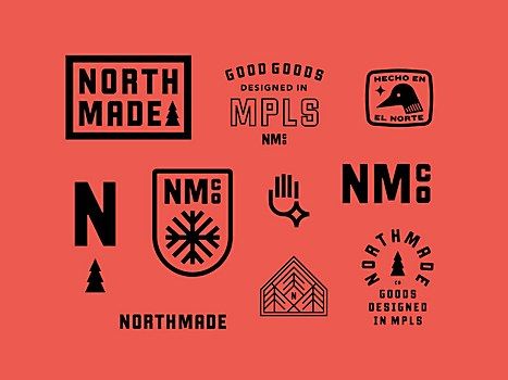 Draplin Design Co, Logo Lockups Typography, Draplin Logo, Draplin Design, Badge Logo Design, North Design, Emblem Design, Outdoor Logos, Inspiration Logo Design