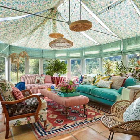 Harlequin X Sophie Robinson Home Conservatory Crop Sophie Robinson, Home Grown Vegetables, Wildflower Meadow, Christmas Interiors, Maximalist Decor, Slow Living, Decorating Tips, House Colors, House Tours