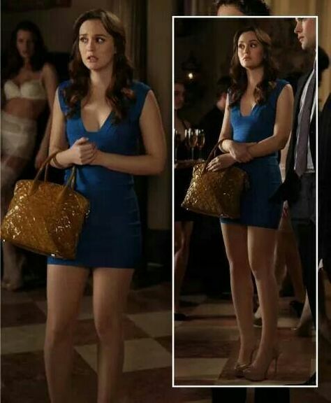 Just Blair Blair Waldorf Blue Dress, Blue Heels Outfit, Blair Outfits, Blair Waldorf Dress, Gossip Girl Season 5, Gossip Girl Episodes, Blair Waldorf Outfits, Stile Blair Waldorf, Blair Waldorf Style