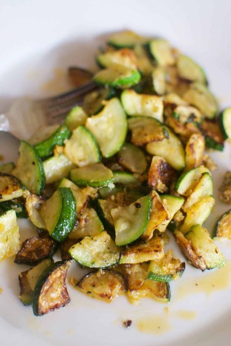 Parmesan Zucchini - Sweetpea Lifestyle Zucchini Side Dish, Zucchini Parmesan, Zucchini Side Dishes, Roasted Zucchini, Zucchini Recipe, Parmesan Zucchini, In The Summertime, Three Ingredient, Zucchini Recipes