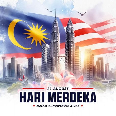 Merdeka Illustration, Malaysia Poster, Malaysia Independence Day, Independence Day Poster, Do Re Mi, Independence Day, Graphic Resources, Collage, Quick Saves