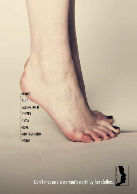 Don't judge a woman by her clothes Feminism Equality, Gender Equality, Women's Rights, Equal Rights, Creative Ads, Creative Advertising, Life Magazine, Womens Rights, Ad Campaign