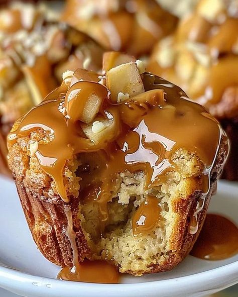 Hello, dear food enthusiasts! Welcome back to another delicious recipe adventure. Today, we're diving into a sweet, gooey treat that's perfect for any occasion – Gooey Caramel Apple Buttermilk Muffins. These muffins are the perfect Caramel Muffins, Caramel Apple Muffins, Easy Cream Pie, Lemon Raspberry Cheesecake, Buttermilk Muffins, Gooey Caramel, Apple Muffins, Pecan Cake, Decadent Cakes