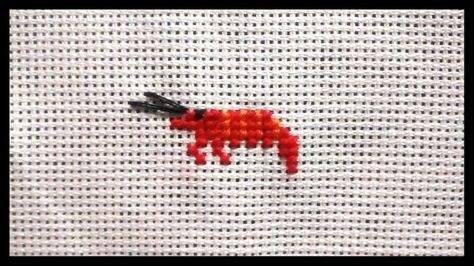 #Makoto Oozu #shrimp Shrimp Cross Stitch Pattern, Lobster Pixel Art, Shrimp Perler Beads, Shrimp Cross Stitch, Shrimp Pixel Art, Crab Pixel Art, Dmc Cross Stitch, Cross Stitch Quotes, Xstitch Patterns