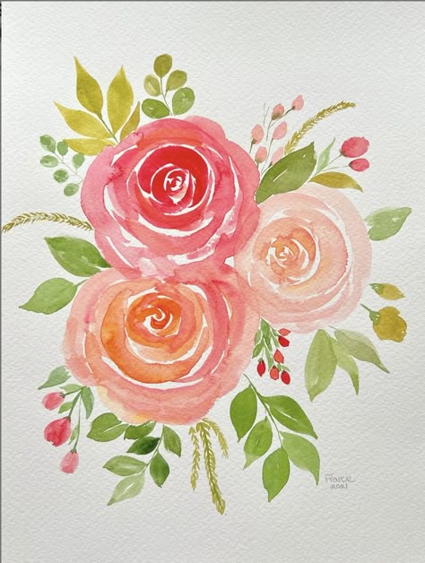 Cool Watercolor Ideas Simple, How To Paint Flowers & Leaves, Watercolor Art Flowers, Watercolor Templates, Minds Eye, Artist Materials, Winsor Newton, Watercolor Flower Art, Color Paint