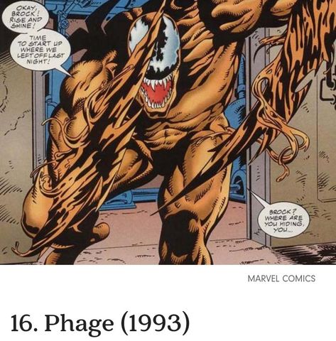 Phage - symbiote °° Phage Symbiote, Flash Thompson Venom, Best Marvel Villains, Venom Pictures, Marvel 616, Venom Carnage, Eddie Brock, Mark Bagley, Symbiotes Marvel