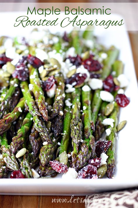 Vegetable Salads, Asparagus Dishes, Grilled Asparagus Recipes, Asparagus Recipes Baked, Asparagus Recipes Roasted, Parmesan Asparagus, Maple Balsamic, Hosting Christmas, Fresh Asparagus