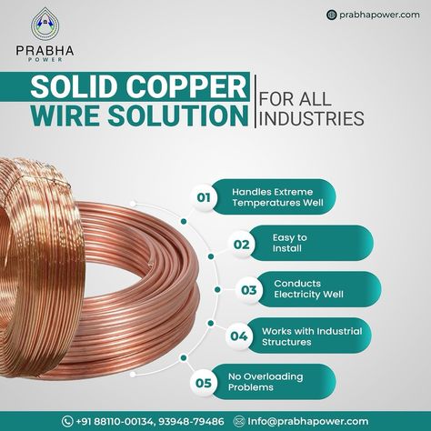 ⚡ Why settle for anything less than excellence when it comes to your electrical wiring needs? Choose Prabha Solid Copper Wire for 🥨optimal conductivity. 💪 exceptional durability. 🚀 reliable performance. 🔒 trusted quality. 🏢 versatile applications. ⚠️ safety assurance. 🌟 a future-proof investment. Upgrade your electrical infrastructure today and power your projects with confidence. 📞Contact us now at +91 93948 79486 #PrabhaCopper #ReliablePerformance #BuiltToLast 🔌✨ Power Engineering, Cable Trays, Why Choose Us, Cable Tray, Design Posters, Electric Power, Electrical Wiring, Graphic Design Posters, Copper Wire