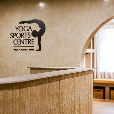 Tranquility & wellness | Total Fitouts Sydney South East 🧘🏼‍♀️ Yoga Sports Centre asked for a space that caters to the wellness needs of the community, offering a blend of retail space, a dedicated yoga and Pilates area, and a specialised hot yoga room. The fitout included a neutral colour palette, many arches and Venetian plaster on the walls, flooring adorned with hybrid vinyl timber and the reception area is highlighted by a curved counter covered in terracotta tiling. ✨ LINK IN BIO 🌿 @... Hot Yoga Room, Curved Counter, Yoga Centre, Sports Centre, Balance Ball, Yoga And Pilates, Yoga Center, Studio Inspiration, Venetian Plaster