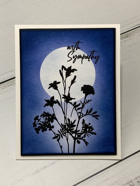 Stampin Up Sympathy Cards, With Sympathy, Sympathy Cards Handmade, Silhouette Cards, Gina K, Spring Cards, Stamping Up Cards, Card Making Techniques, Card Sketches