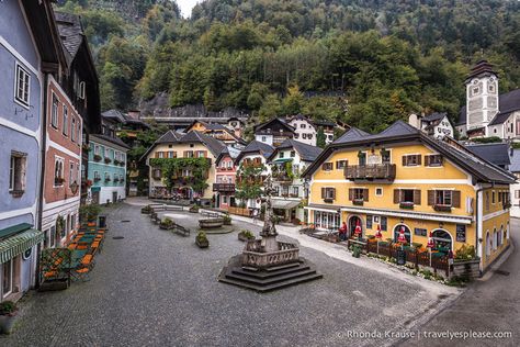 Market Square, Village Square, Halstatt Austria, Hallstatt Austria Winter, Austria Hallstatt, Hallstatt Skywalk, Germany Village Small Towns, Hallstatt Austria, Alpine Village