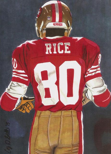 Marker drawing of Jerry Rice by Cory Still Rice Wallpaper, 49ers Players, Nfl Football 49ers, Forty Niners, Nfl Football Pictures, Nfl Football Art, Jerry Rice, San Francisco 49ers Football, Nfl 49ers