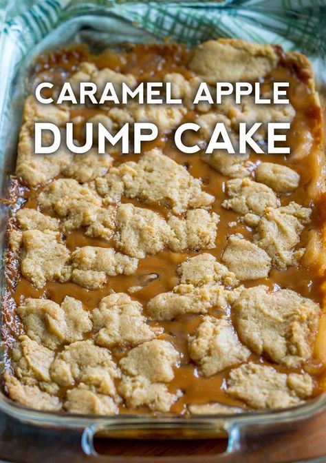 Apple Dump Cake Recipe, Apple Dump Cake, Caramel Apple Dump Cake, Dump Cake Recipe, Easy Sweets, Dump Cakes, Apple Dump Cakes, Fall Desserts Easy, Dessert Simple