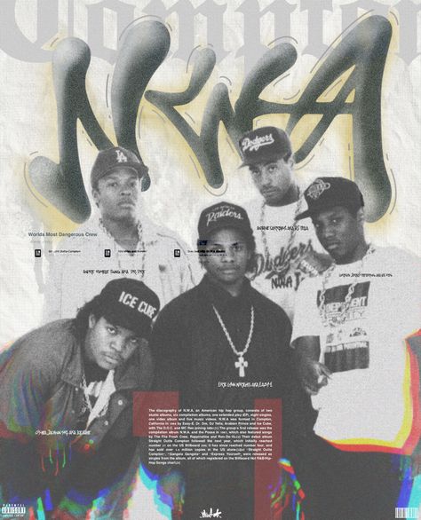 Nwa Poster Vintage, N.w.a Poster, Nwa Poster, N.w.a Aesthetic, 2pac Videos, History Of Hip Hop, Outta Compton, Straight Outta Compton, Out Of Pocket