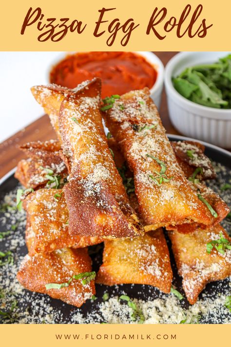 Air Fryer Pizza Egg Rolls, Egg Roll Pizza Rolls, Pizza Egg Rolls Air Fryer, Pizza Eggroll, Pizza Eggrolls, Pizza Egg Rolls, Fried Cheese, Pizza Fries, Egg Roll Recipes