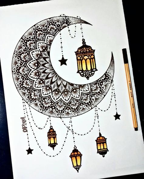 #art #painting #watercolor #watercolorarts #mandala #mandalatattoo #mandalastones #zen #zentangleart #doodles #sketchbook #sketching #sketchoftheday #artpainting #goodvibes #april #spring #design #pattern #diy #diycrafts #pencil #artistsofinstagram #fashion #recipes #homedecor #dresses #quotes Doodles Sharpie, Ramadan Drawing, Doddle Art, Doodle Art Drawing, Mandala Art Lesson, Art Sketches Pencil, Mandala Tattoo Design, Sharpie Art, Mandala Artwork