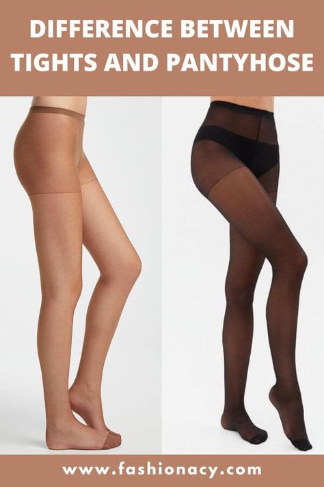 Cute Pantyhose Outfit, Black Sheer Panty Hose, Different Types Of Tights, Opaque Tights With Dress, Sheer Black Tights With Heels, Dresses With Tights And Heels, Dress And Pantyhose Outfits, Brown Dress With Tights, Heels With Nude Pantyhose Outfit