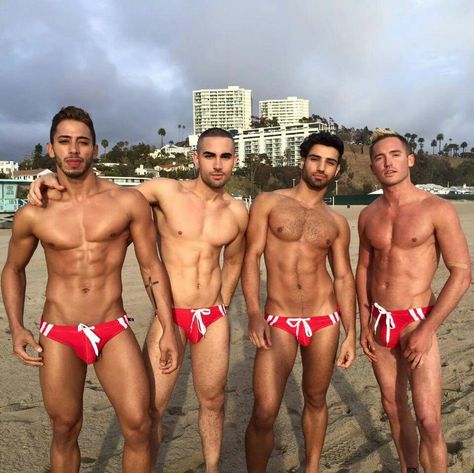 . Men In Red, Guys In Speedos, Andrew Christian, Muscular Men, Guy Pictures, Good Looking Men, Mens Swimwear, New Set, Male Beauty