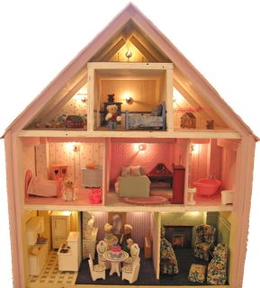 Dollhouse Decorating!: A quick way to add lights to your dollhouse! Doll House Decorating Ideas, Easy Doll House, Homemade Dollhouse, Furniture Miniatures, House Decorating Ideas, Barbie House Furniture, Dollhouse Decorating, Dollhouse Lighting, White Christmas Lights