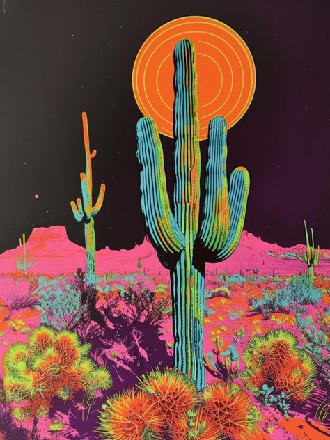 PRICES MAY VARY. Cactus Wall Art Size：12x16 inches,16x24 inches,24x32 inches,（framed or unframed canvas desert decor cactus trippy posters）Infuse your home with the beauty of the desert landscapes with our stunning desert wall art and striking cactus decor. Sunset Pictures Cactus Bathroom Decor:Crafted on specialized canvas, our pink bathroom pictures wall decor psychedelic posters durability and long-lasting beauty.ensuring it remains a focal point in your home decor or office decor for years t Retro Art Inspiration, Wall Art Bedroom Green, Cute Graphic Design Prints, Cactus Decorations, Trippy Prints, Picture Art, Cactus Home Decor, Cacti Art, Desert Abstract Art