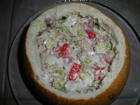 Mary Alices Hoagie Dip In A Bread Bowl Food Network) Recipe - Food.com Hoagie Dip Recipe, Italian Hoagie Dip, Hoagie Dip, Pickled Pepperoncini, Bread Bowl, Bowl Food, Food Network Magazine, Bread Bowls, Dip Recipe