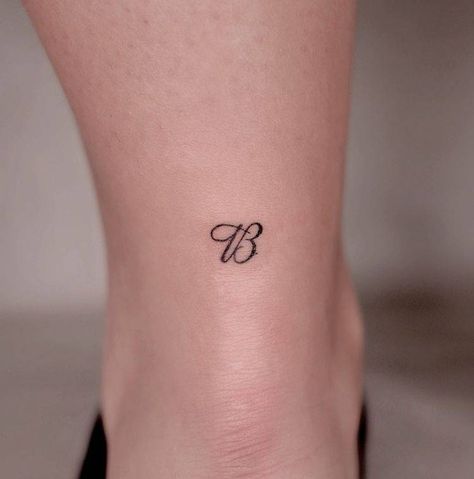 Initial B Tattoo Ideas, Script B Tattoo, Initial B Tattoo, Dainty B Tattoo, Tiny Letter B Tattoo, Small Letter B Tattoo, B Initial Tattoo, Cursive B Tattoo, B Tattoo Letter Initial