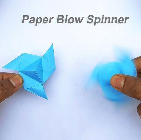 How To Fold Blow Spinning Top | Making Origami Spinner Step By Step | DIY Paper Toy Spinner Easy See less How to make paper blow spinner - DIY back to school projects - Origami spinner making tutorial #Crafts #PaperSpinner #Origami Origami Spinner, Crafts With Glitter, Origami Hand, Room Decorations Diy, Paper Spinners, Back To School Projects, Making Origami, Spinners Diy, Diy Paper Toys