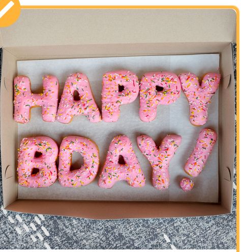 Form Letter, California Donuts, Reese's Chocolate, Sweet Sixteen Birthday Party Ideas, Birthday Donuts, Cute Birthday Ideas, Sweet Sixteen Birthday, 14th Birthday, Rainbow Sprinkles