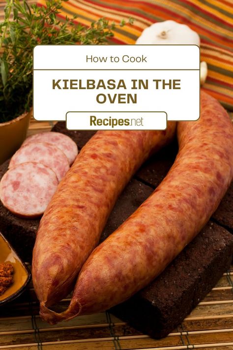 Kielbasa Sausage on the Plate - Cooking Guide on the Oven Kielbasa In Oven, Polish Sausage Recipes, How To Cook Kielbasa, Kielbasa Recipes, Sausage Sandwiches, Polish Sausage, Kielbasa Sausage, Polish Food, Food At Home