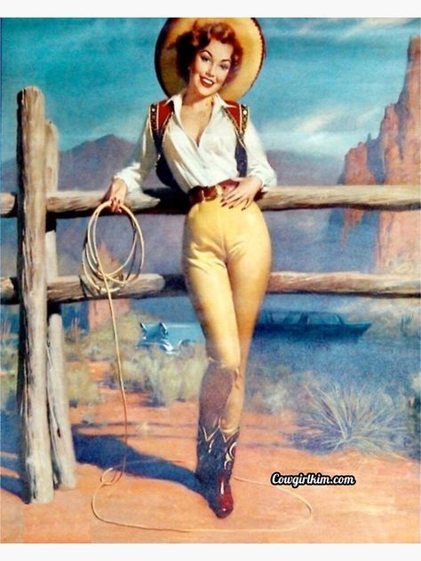 Chic Art Prints, Pin Up Pictures, Pin Up Drawings, Cowgirl Pictures, Pinup Vintage, Pin Up Vintage, Pin Up Girl Vintage, Wilde Westen, Pinup Art