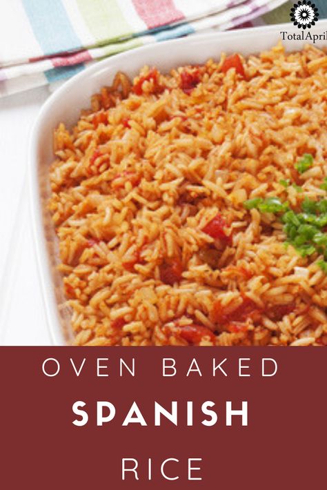 Baked Spanish Rice, Rice Spanish, Rice In The Oven, Spanish Rice Recipe, Rice Side Dish Recipes, Mexican Rice Recipes, Rice Recipes For Dinner, Baked Rice, Arroz Frito