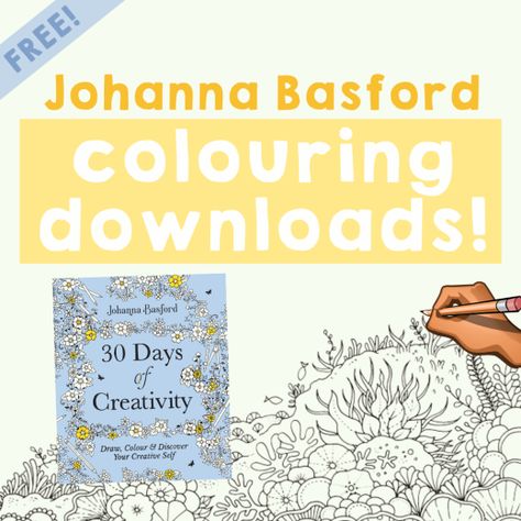 FREE Johanna Basford Colouring Download Colouring Outline, Bullet Journal Layout Templates, Johanna Basford Books, Colored Pencil Tutorial, Johanna Basford Coloring Book, Johanna Basford Coloring, Free Card, Basford Coloring, Bullet Journal Layout