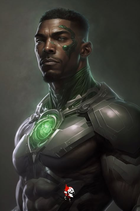 Black Superheroes Art, Black Panther Images, Comic Superheroes, African Superhero, Black Superman, Black Superheroes, Superman Artwork, John Stewart, Black Batman